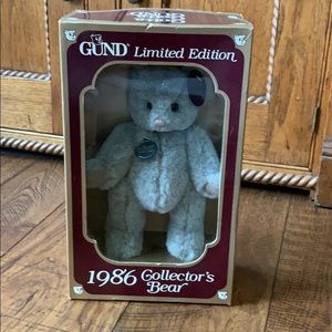 🐻‍❄️ Vintage - Collector Silver Gund Teddy Bear